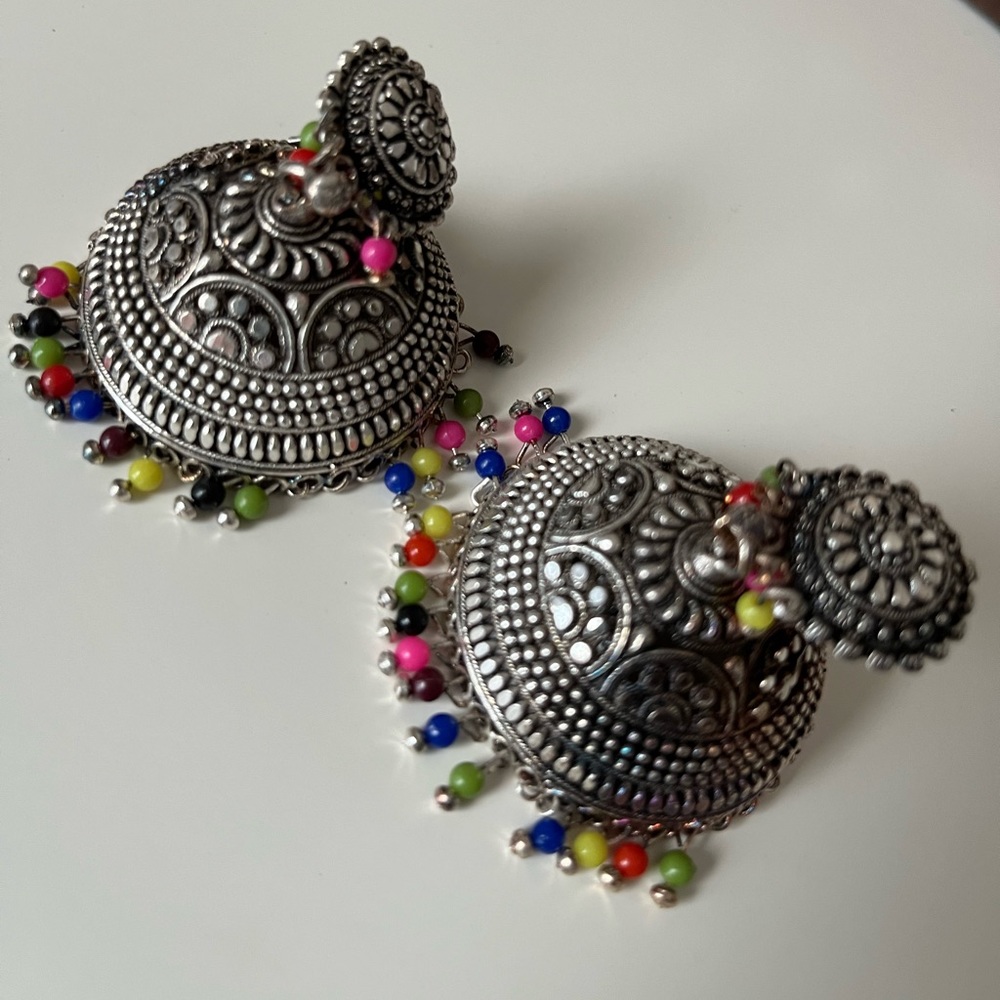 Colorful Jhumka Jhumkis Indian Pakistani earrings